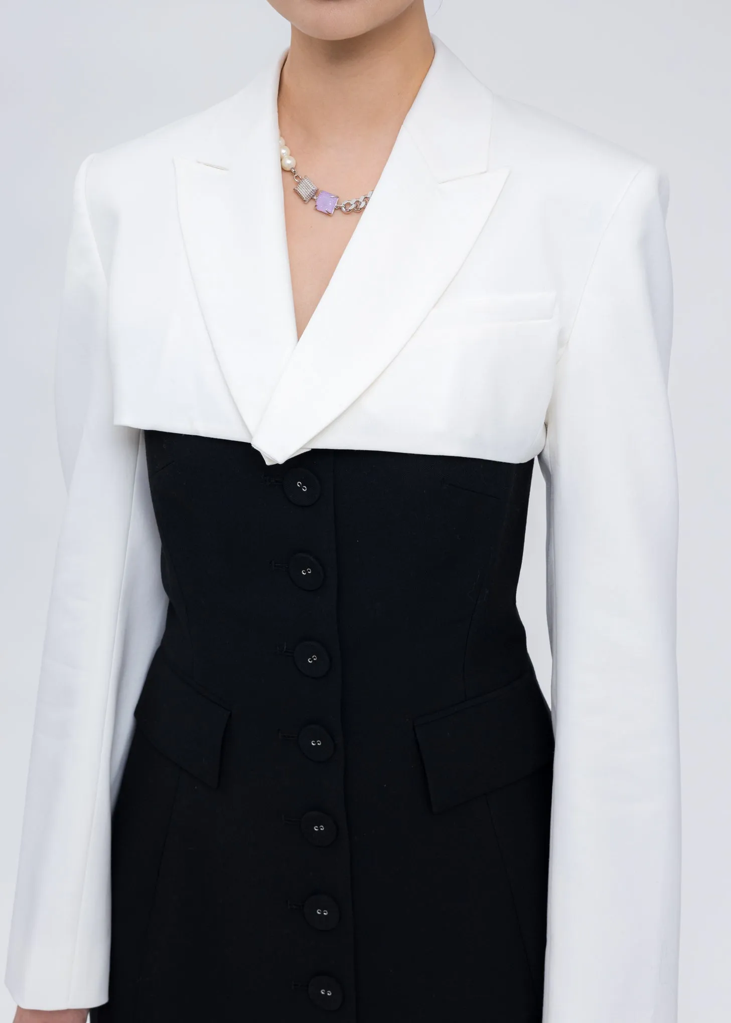 White Emma Cropped Jacket