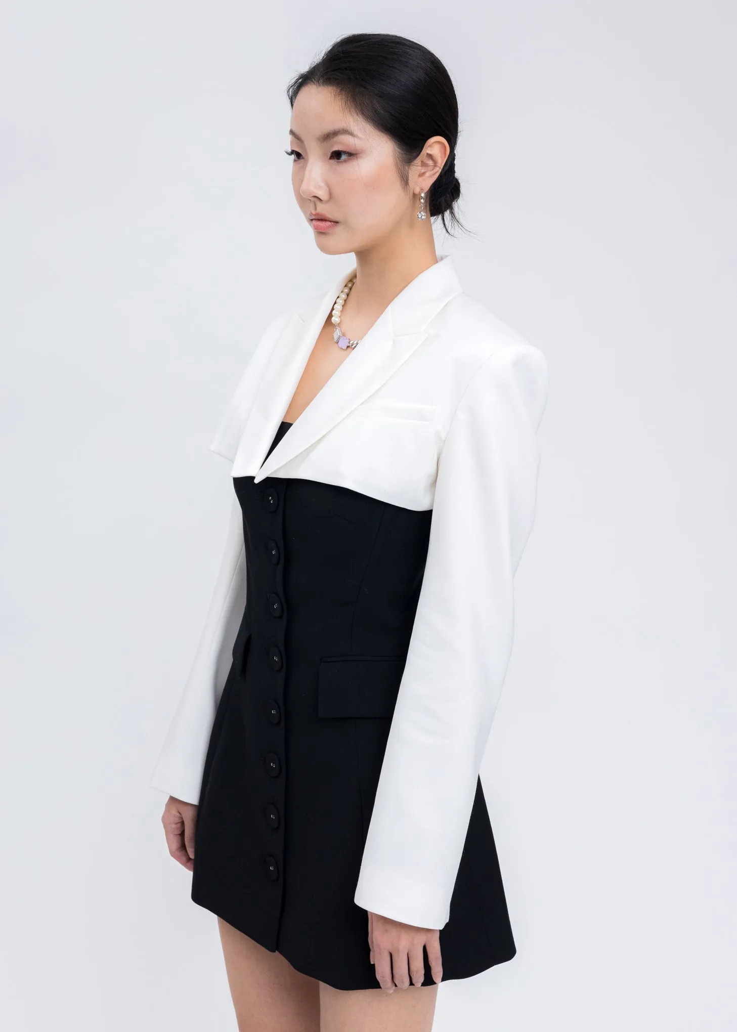 White Emma Cropped Jacket