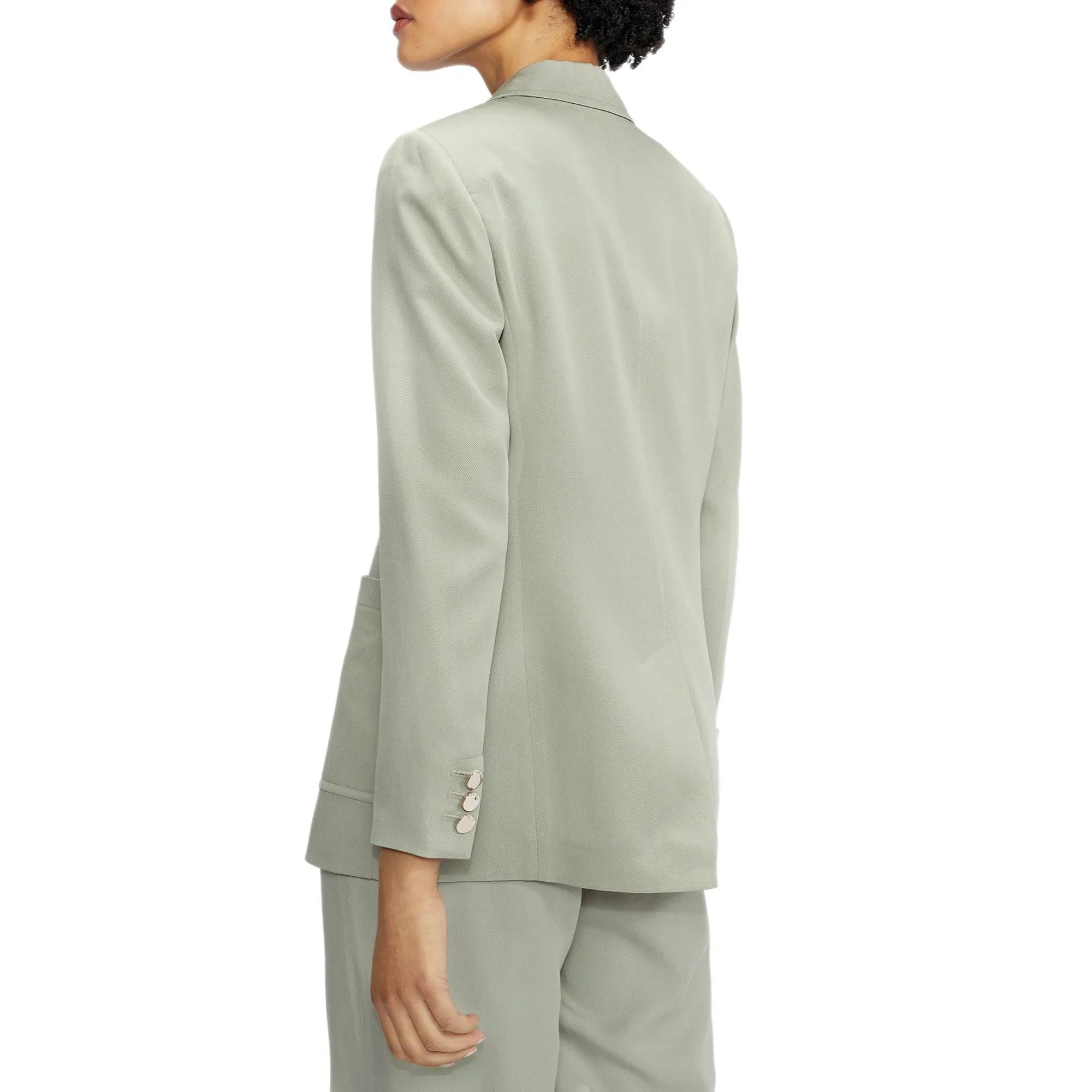 Women Wmf-Kclara-Relaxed Fit Blazer With Patch Pockets - Pl-Green