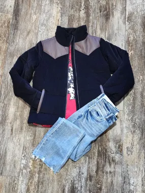 WOMEN'S CORDUROY QUILTED PUFFER JACKET