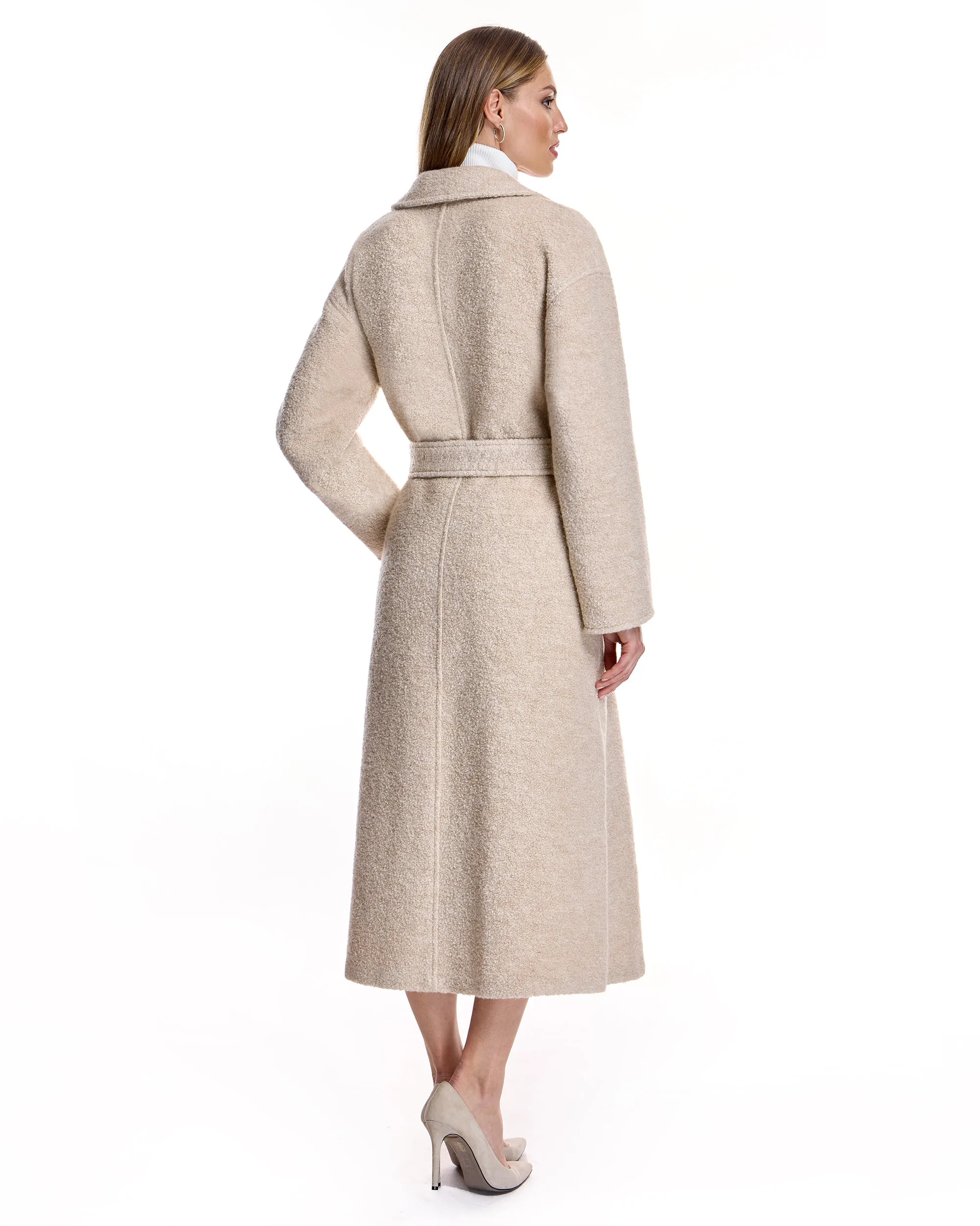 Wool blend Belted Coat