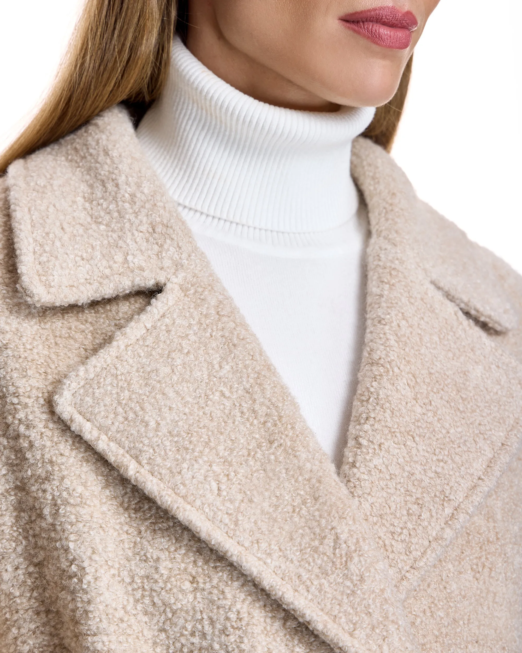 Wool blend Belted Coat