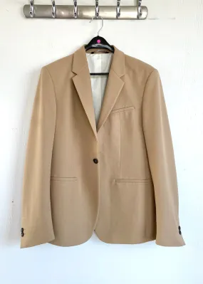 ZARA Mens camel 'Panama' single button blazer, 40 R